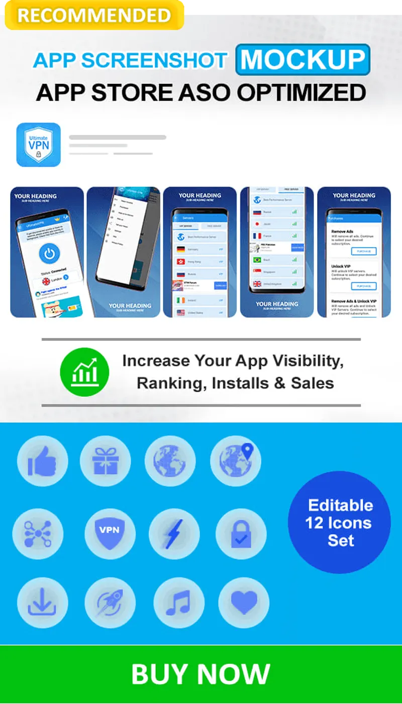 App Screenshot Template Mockup psd